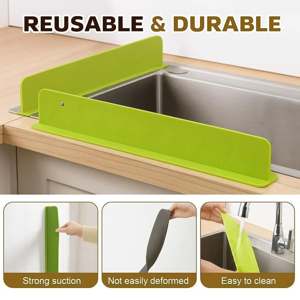 48cm Silicone Sink Splash Guard – Kitchen Sink Water Splash Protector for Countertop