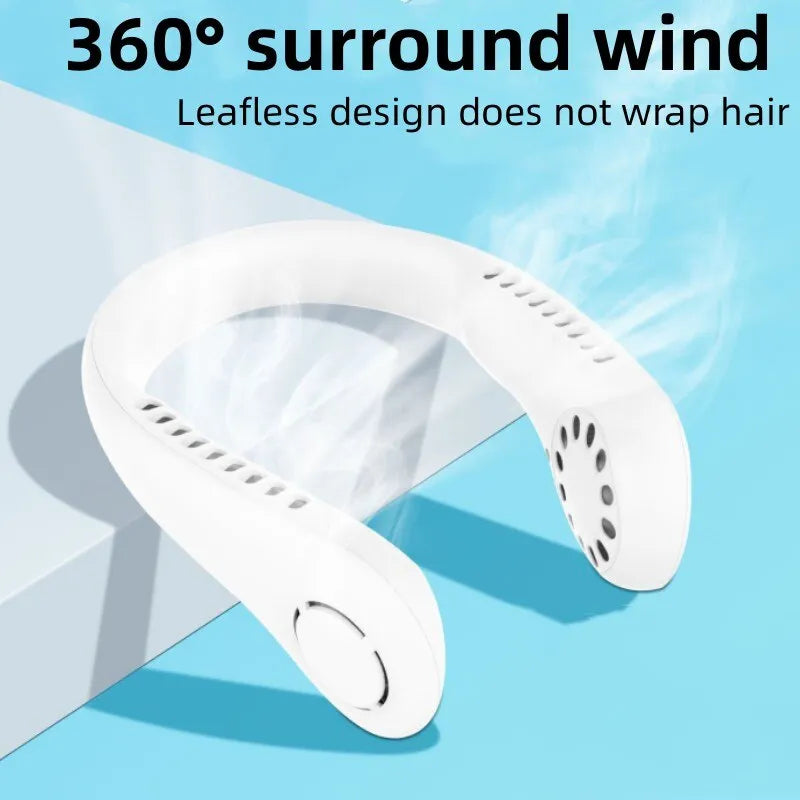Portable Neck Fan – Rechargeable Blade less Mini Air Cooler with 3-Speed Cooling