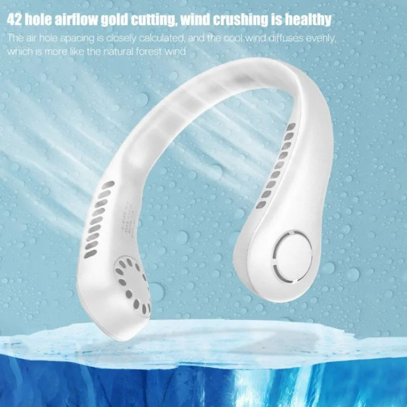 Portable Neck Fan – Rechargeable Blade less Mini Air Cooler with 3-Speed Cooling