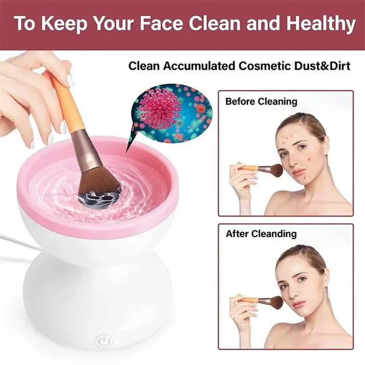 Electric Makeup Brush Cleaner – Automatic USB-Powered Brush Washing Machine & Scrubber