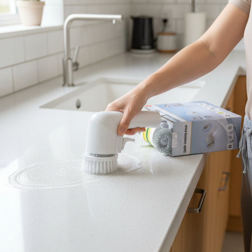 Electric Cleaning Brush – 360° Rotating Scrubber with Multiple Attachments for Home Cleaning