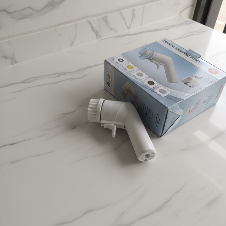 Electric Cleaning Brush – 360° Rotating Scrubber with Multiple Attachments for Home Cleaning