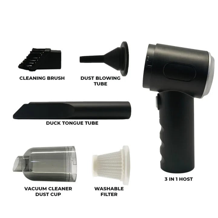 3-in-1 Portable Cordless Vacuum Cleaner AS 228 – Handheld Car, Home & Office Dust Cleaner
