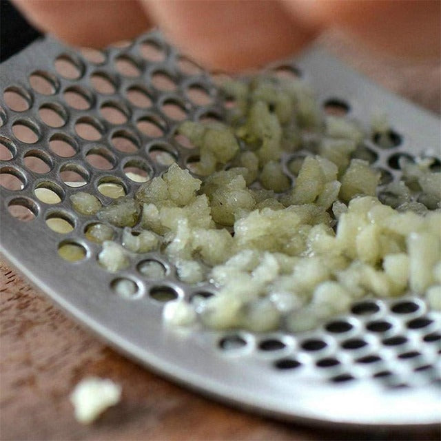 Stainless Steel Garlic Press Rocker – Manual Garlic Crusher, Mincer & Squeezer Kitchen Tool