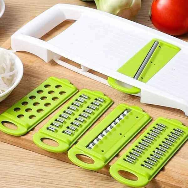 5-in-1 Vegetable Cutter & Slicer – Multifunctional Stainless Steel Kitchen Tool, 12 Inch