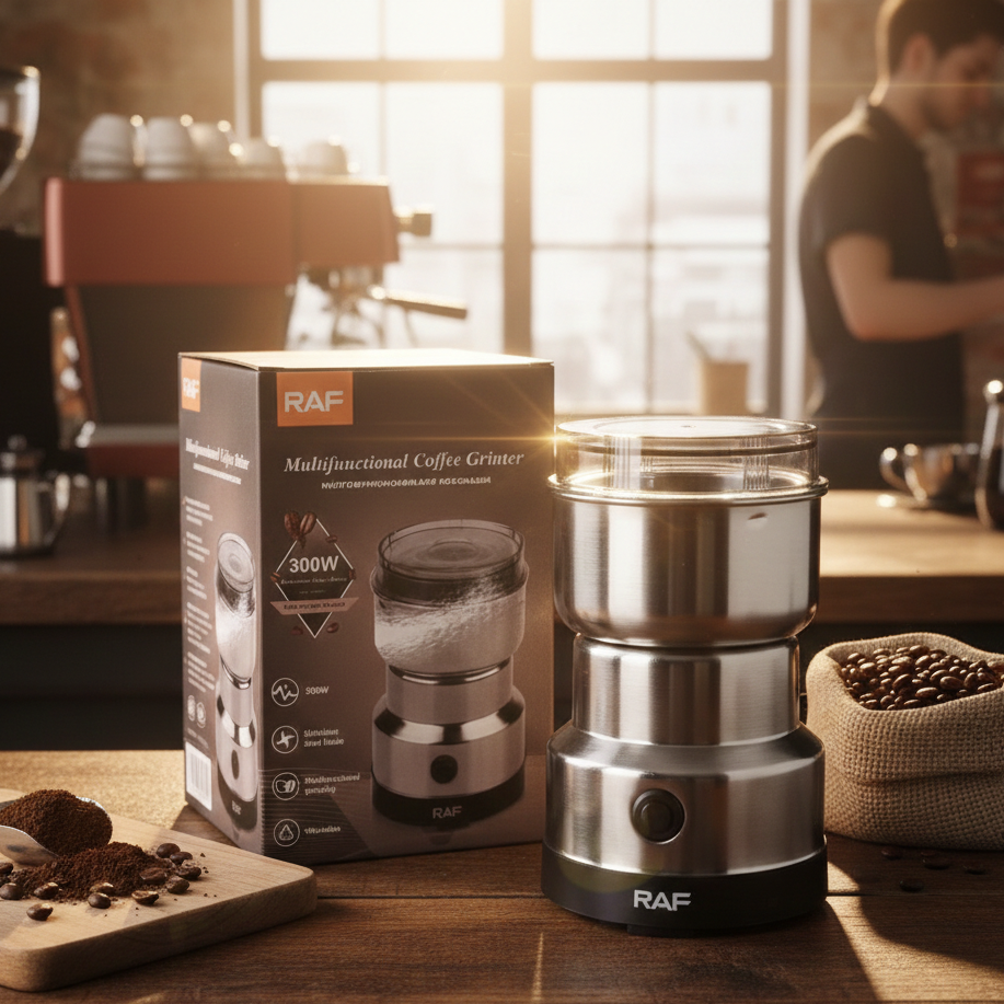 300W Electric Spice & Coffee Grinder – Stainless Steel Blades, 85–100g Capacity for Masala