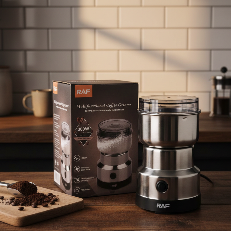 300W Electric Spice & Coffee Grinder – Stainless Steel Blades, 85–100g Capacity for Masala