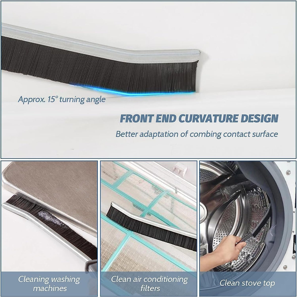 2 PCS Hard Bristle Crevice Cleaning Brush – Multi-Purpose Gap Cleaning Tool for Kitchen & Bathroom