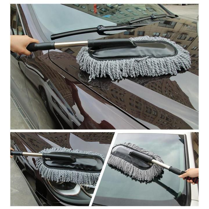 Car Wash Cleaning Brush – Microfiber Car Duster with Telescopic Handle for Interior & Exterior Cleaning