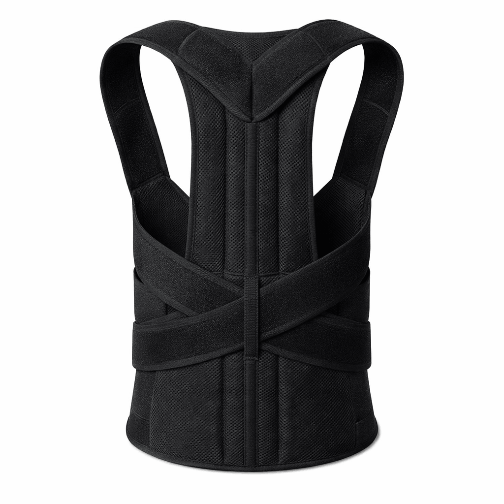Adjustable Back Support Belt – Posture Corrector & Upper Back Shoulder Support Brace for Men & Women