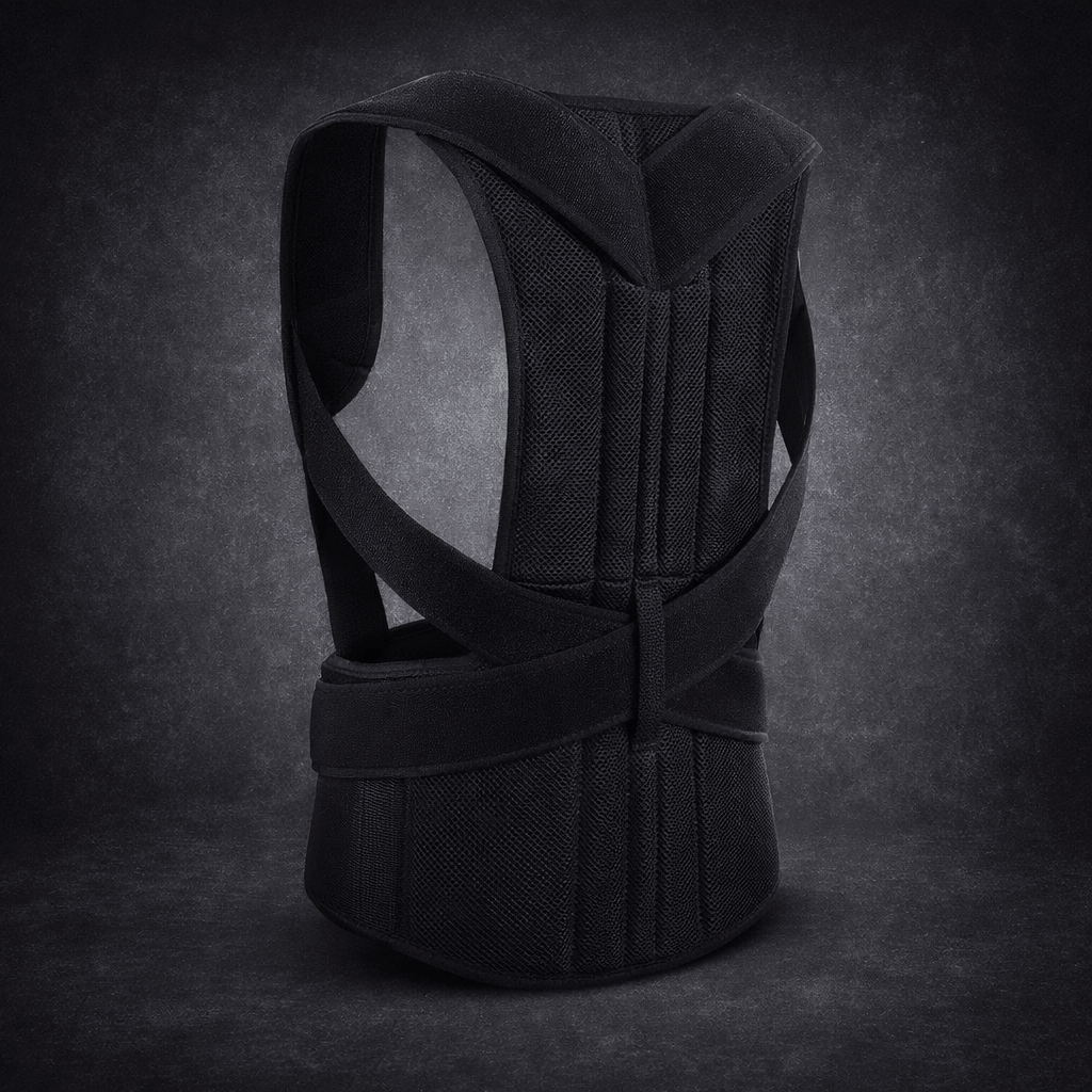 Adjustable Back Support Belt – Posture Corrector & Upper Back Shoulder Support Brace for Men & Women