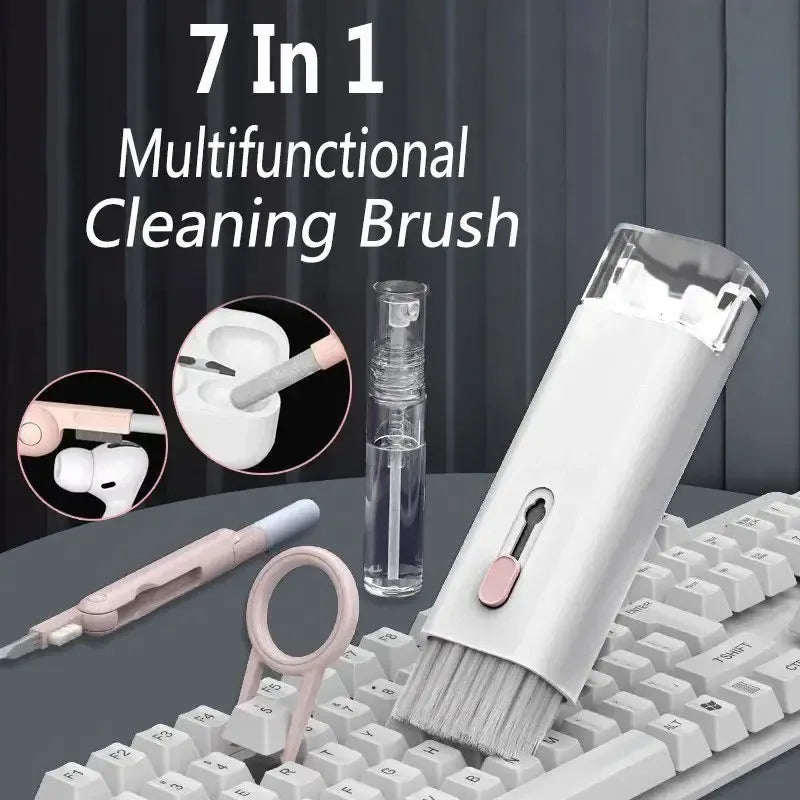 7-in-1 Keyboard Cleaning Kit – Multi-Function Electronics Cleaning Pen, Brush & Keycap Puller