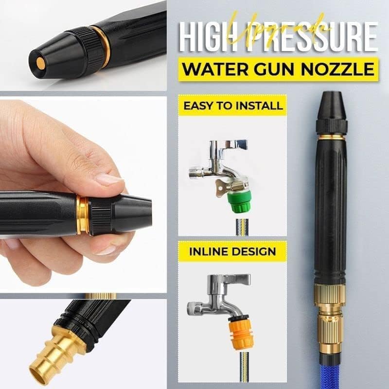 High Pressure Water Spray Gun Nozzle – Car Wash, Garden & Bike Cleaning Hose Nozzle