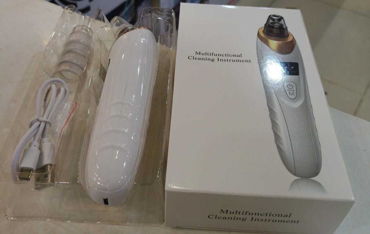 5-in-1 Rechargeable Blackhead Remover – Facial Pore Vacuum with 5 Interchangeable Heads