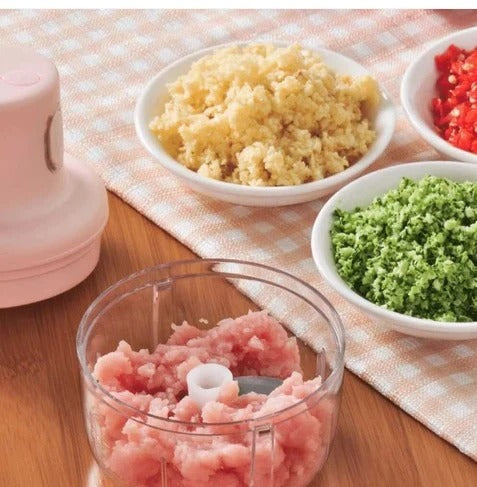 250ml Mini USB Rechargeable Food Chopper – Portable Vegetable, Garlic & Meat Grinder
