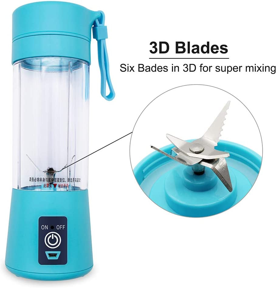 Portable USB Rechargeable Blender – Mini Personal Smoothie Maker & Fruit Juicer Cup