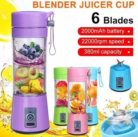 Portable USB Rechargeable Blender – Mini Personal Smoothie Maker & Fruit Juicer Cup