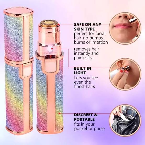 2-in-1 Eyebrow & Facial Hair Remover – Rechargeable Portable Facial Trimmer for Women