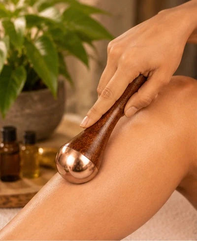 Kansa Massager for Face & Body – Natural Ayurvedic Bronze Massage Tool