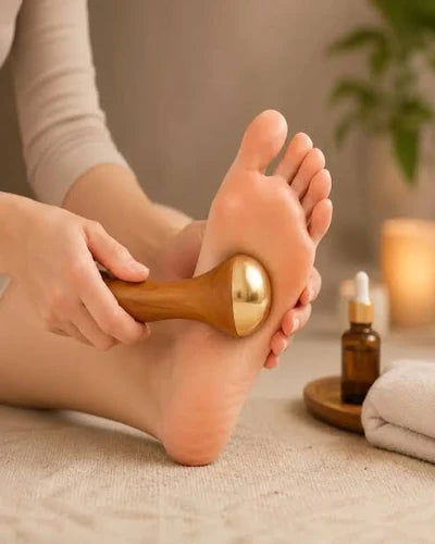Kansa Massager for Face & Body – Natural Ayurvedic Bronze Massage Tool