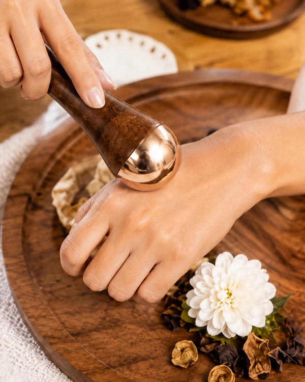Kansa Massager for Face & Body – Natural Ayurvedic Bronze Massage Tool