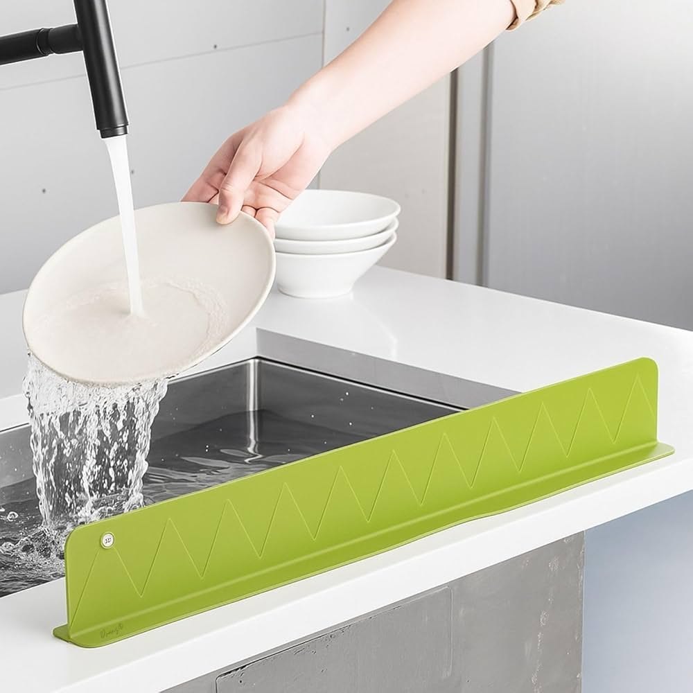48cm Silicone Sink Splash Guard – Kitchen Sink Water Splash Protector for Countertop