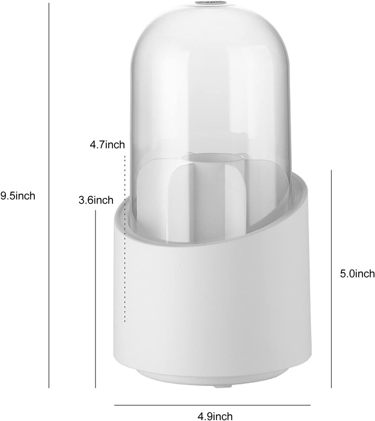 360° Rotating Makeup Organizer – Cosmetic Brush, Lipstick & Beauty Tools Storage Box
