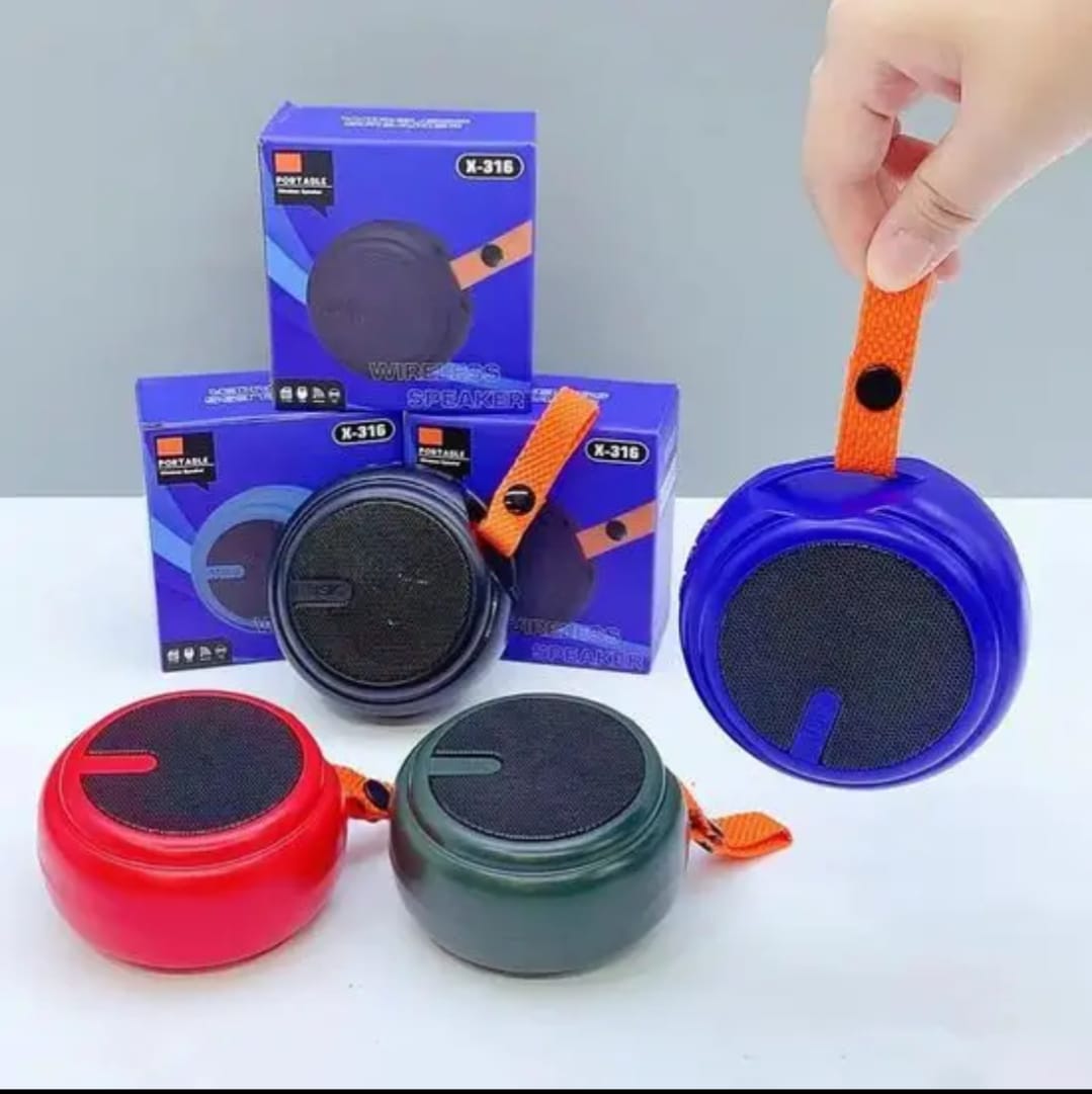 X-316 Mini Bluetooth Speaker – Portable Wireless Speaker with USB, TF Card & FM Radio