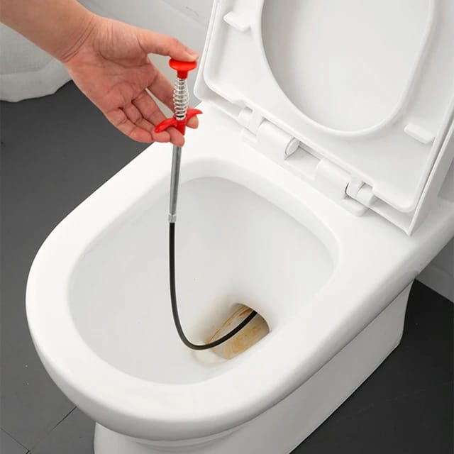 90cm Stainless Steel Sink Drain Cleaner – Flexible Spring Clog Remover for Kitchen & Bathroom