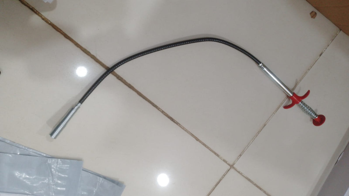 90cm Stainless Steel Sink Drain Cleaner – Flexible Spring Clog Remover for Kitchen & Bathroom