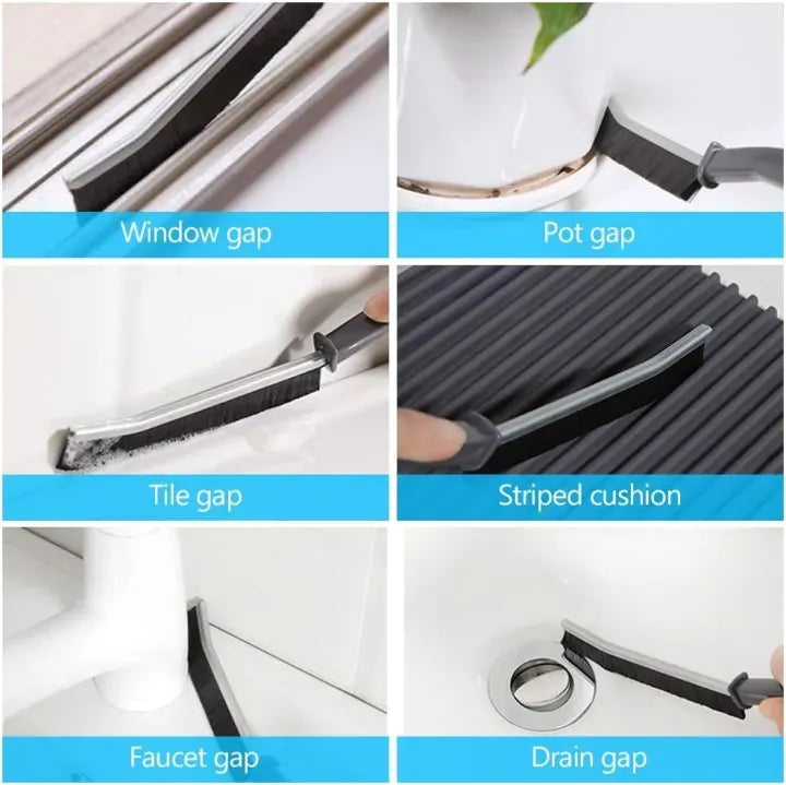 2 PCS Hard Bristle Crevice Cleaning Brush – Multi-Purpose Gap Cleaning Tool for Kitchen & Bathroom