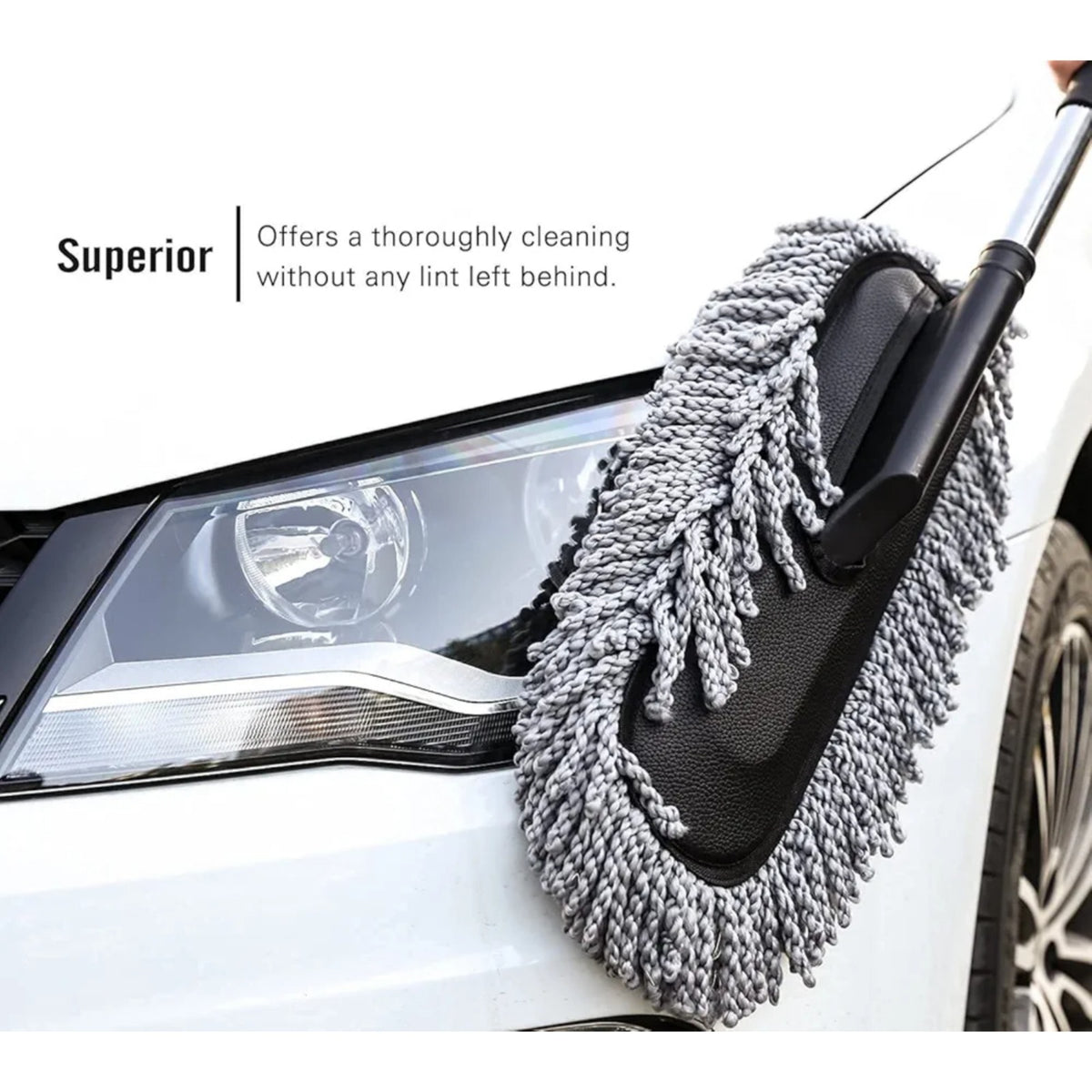 Car Wash Cleaning Brush – Microfiber Car Duster with Telescopic Handle for Interior & Exterior Cleaning