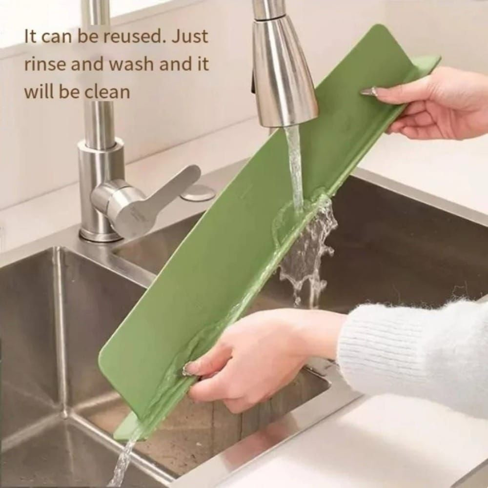 48cm Silicone Sink Splash Guard – Kitchen Sink Water Splash Protector for Countertop