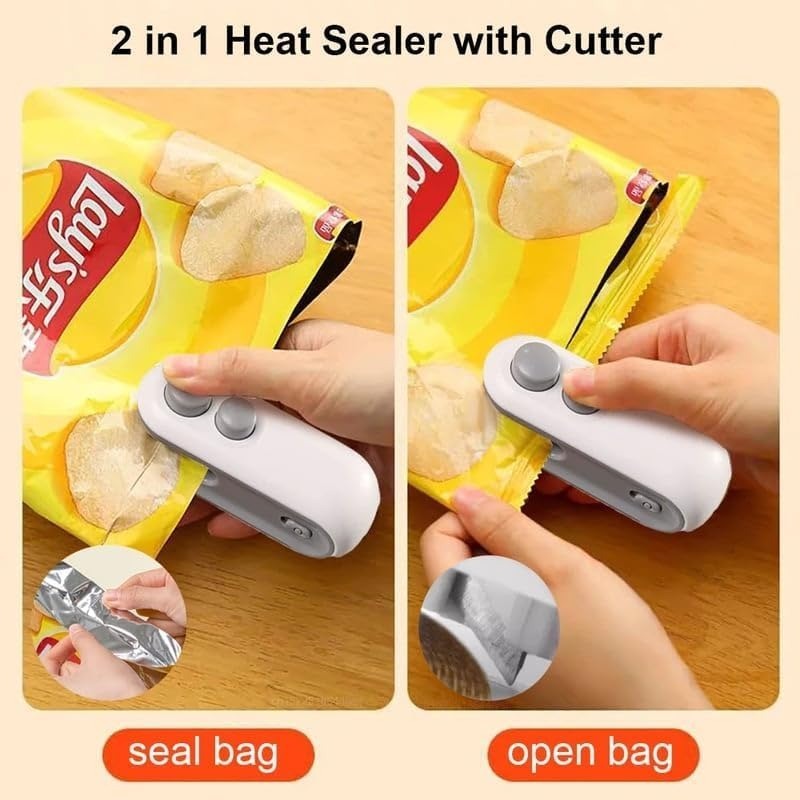 Portable Mini Bag Sealer – Rechargeable Handheld Heat Sealer for Food Storage & Freshness