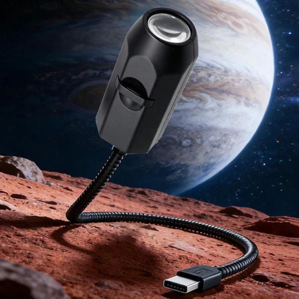 USB Moon & Earth Projection Lamp | Starry Sky Atmosphere Night Light