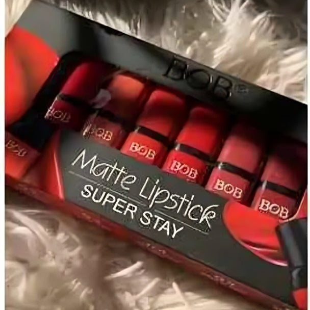 6 Pcs Matte Lipstick Set – High-Pigment Long-Lasting Lip Colors with Smooth Matte Finish