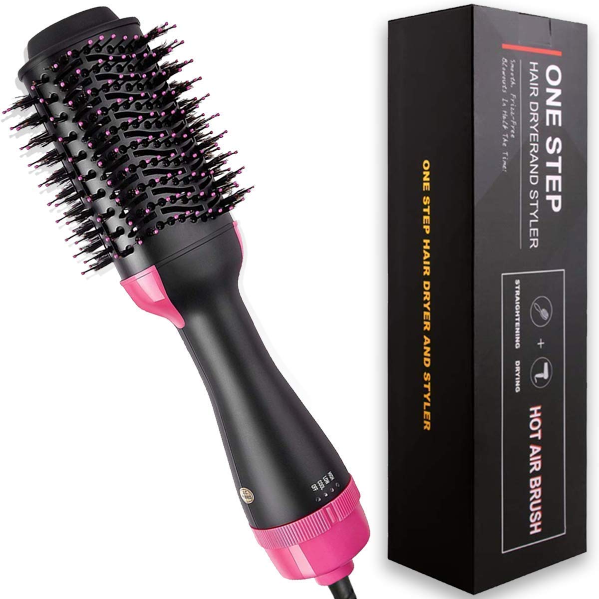 4-in-1 Hot Air Brush – Hair Dryer, Straightener, Curler & Volumizer Styling Tool