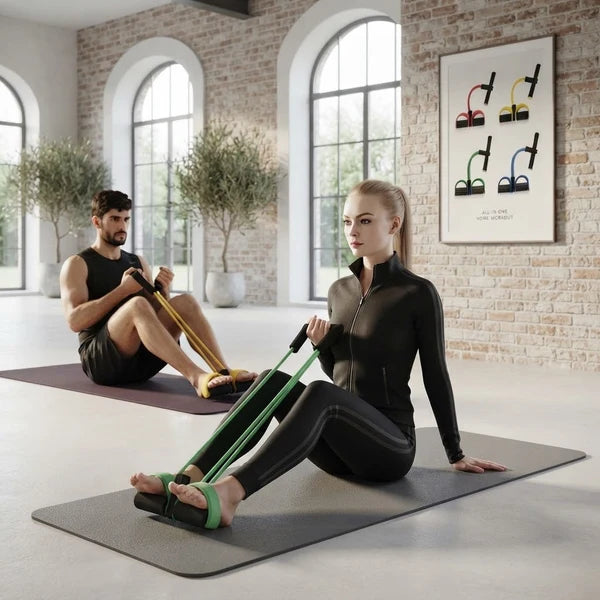Rubber Pull Tummy Trimmer Resistance Band – Portable Core & Full-Body Home Workout Equipment