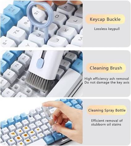 7-in-1 Keyboard Cleaning Kit – Multi-Function Electronics Cleaning Pen, Brush & Keycap Puller