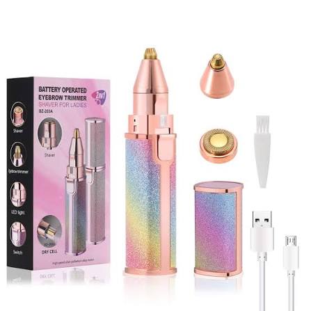 2-in-1 Eyebrow & Facial Hair Remover – Rechargeable Portable Facial Trimmer for Women